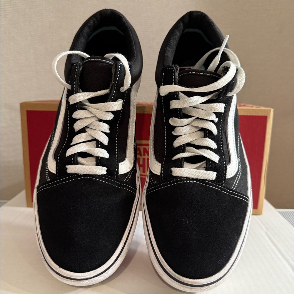 Vans Men's Off the Wall Classic Black and White Sneakers